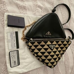 PRADA Double Triangle Symbole Mini Bags
